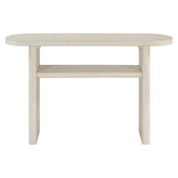 Console élégante et minimaliste avec bords arrondis et étagère robuste pour entrée