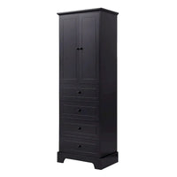 Armoire de rangement à 2 portes et 4 tiroirs pour salle de bain ou bureau