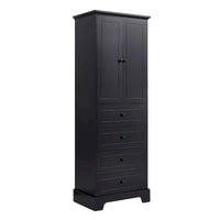 Armoire de rangement à 2 portes et 4 tiroirs pour salle de bain ou bureau