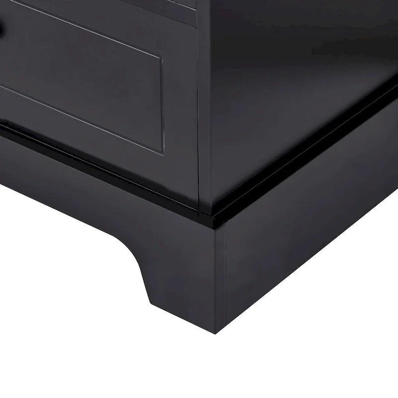 Armoire de rangement à 2 portes et 4 tiroirs pour salle de bain ou bureau