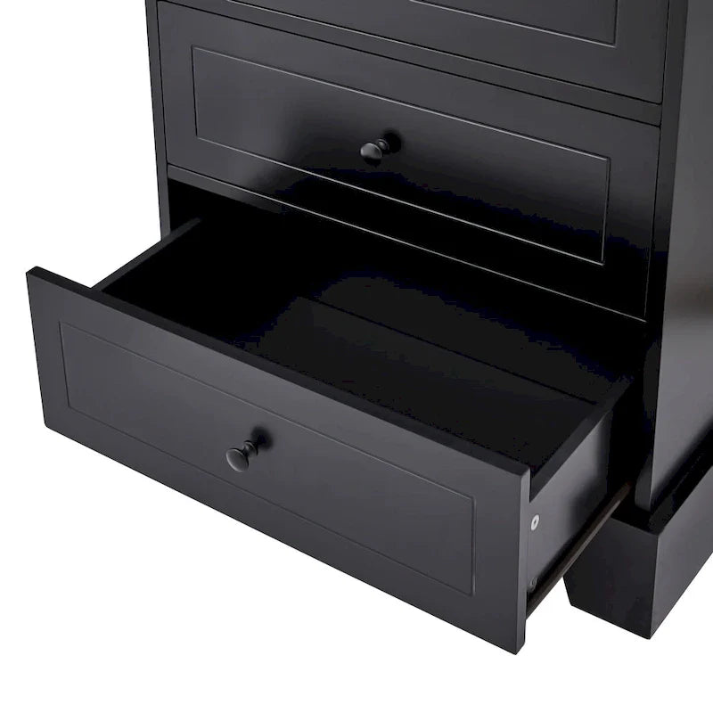 Armoire de rangement à 2 portes et 4 tiroirs pour salle de bain ou bureau