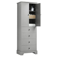 Armoire de rangement à 2 portes et 4 tiroirs pour salle de bain ou bureau