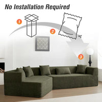 Canapé modulable surdimensionné minimaliste confortable en polyester 127,5, livré compressé