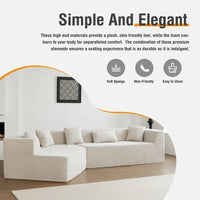 Canapé modulable surdimensionné minimaliste confortable en polyester 127,5, livré compressé