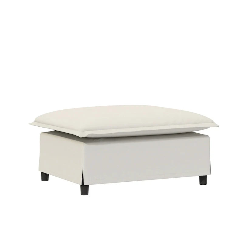 Ensemble canapé nuage en forme de U canapé sectionnel en chenille avec ottoman, coussins