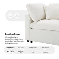 Canapé-Lit Nuage Modulable en Chenille, Canapé-Lit Convertible en Forme de U