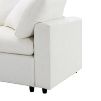 Canapé-Lit Nuage Modulable en Chenille, Canapé-Lit Convertible en Forme de U