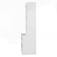 Bibliothèque haute polyvalente avec éclairage LED et multiples options de rangement pour la maison