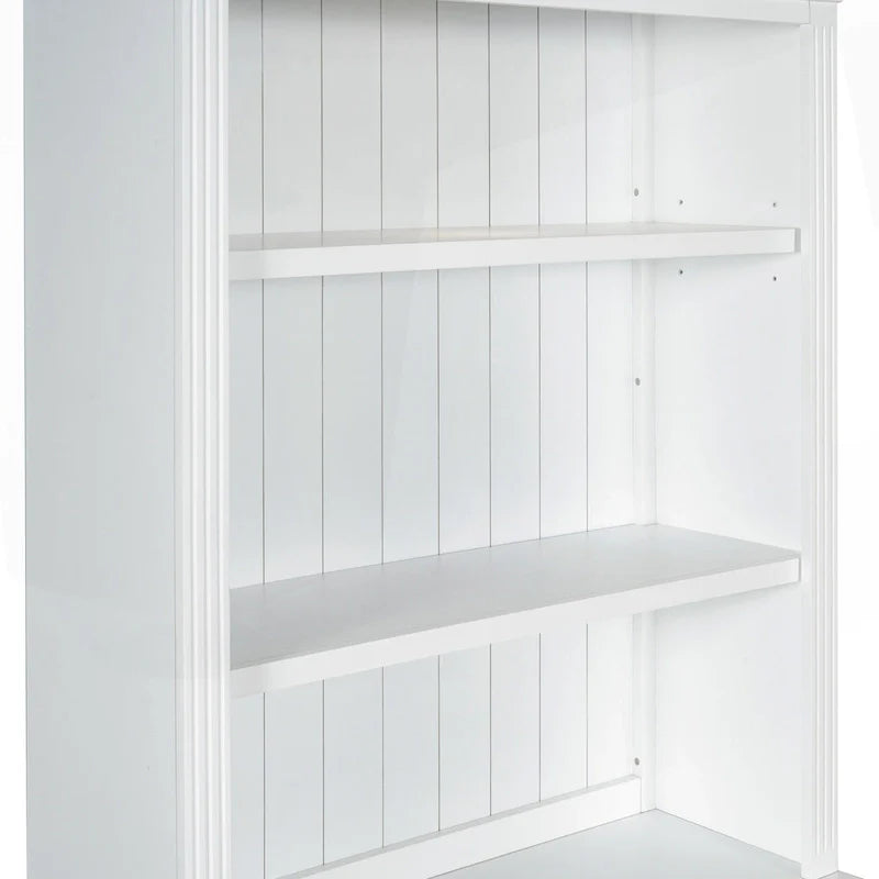 Bibliothèque haute polyvalente avec éclairage LED et multiples options de rangement pour la maison
