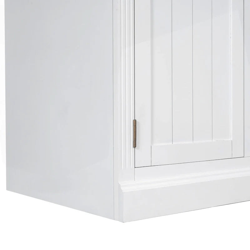 Bibliothèque haute polyvalente avec éclairage LED et multiples options de rangement pour la maison
