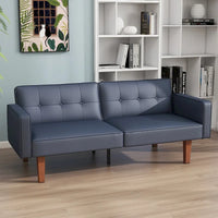 Canapé-lit convertible 2 places de 173 cm avec dossier réglable capitonné, 5 couleurs au choix - 57,00P x 173,00L x 73,00H cm