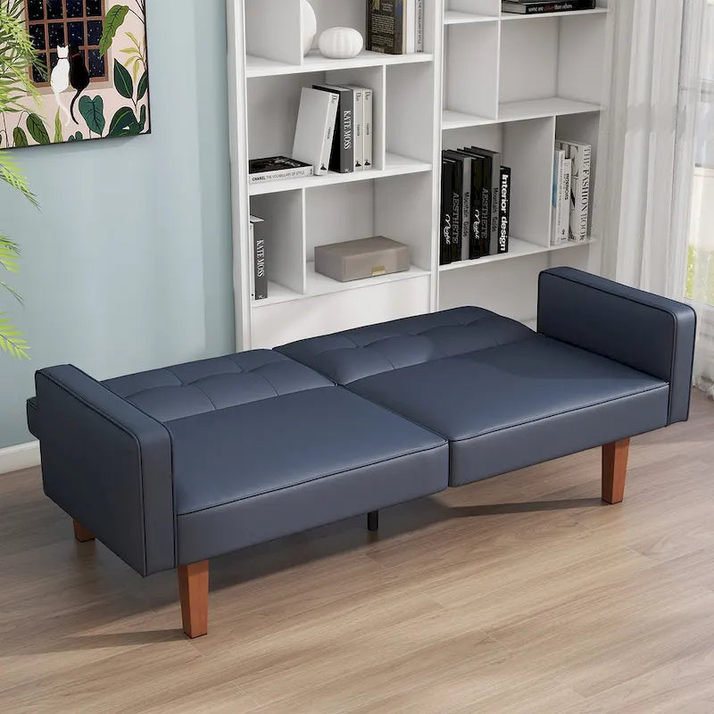 Canapé-lit convertible 2 places de 173 cm avec dossier réglable capitonné, 5 couleurs au choix - 57,00P x 173,00L x 73,00H cm