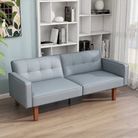 Canapé-lit convertible 2 places de 173 cm avec dossier réglable capitonné, 5 couleurs au choix - 57,00P x 173,00L x 73,00H cm