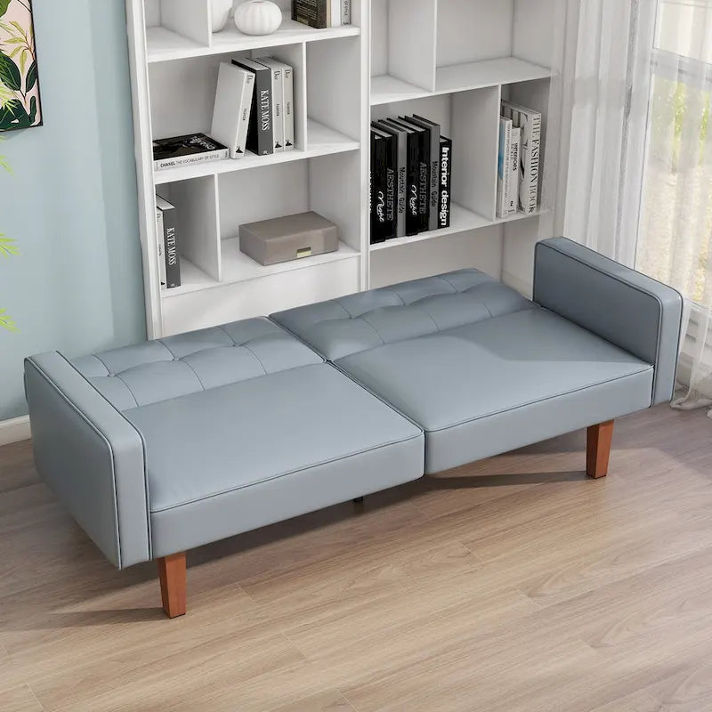 Canapé-lit convertible 2 places de 173 cm avec dossier réglable capitonné, 5 couleurs au choix - 57,00P x 173,00L x 73,00H cm