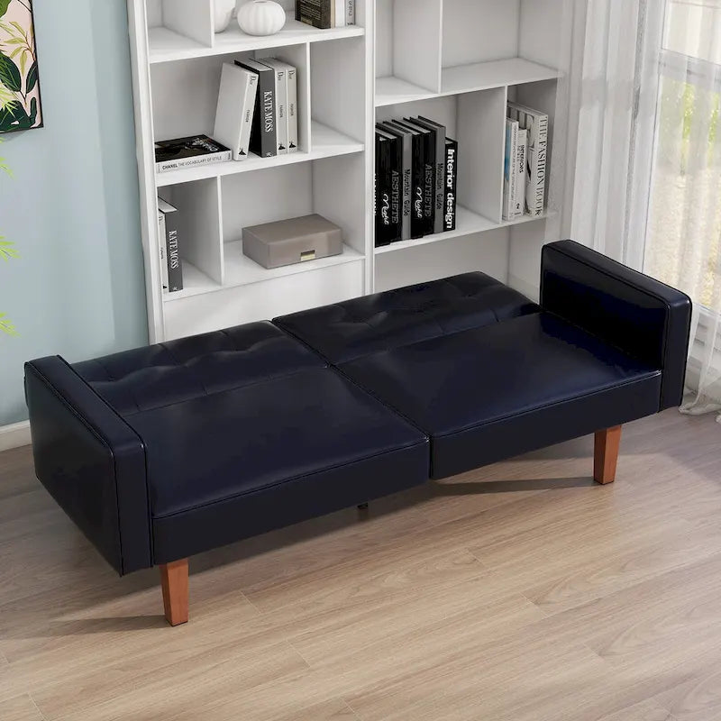 Canapé-lit convertible 2 places de 173 cm avec dossier réglable capitonné, 5 couleurs au choix - 57,00P x 173,00L x 73,00H cm