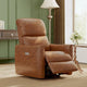 Fauteuil Inclinable Pivotant Électrique à Bascule en Cuir PU avec Support Lombaire et Port USB