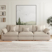 Canapés modulaires sectionnels, Canapés profonds minimalistes et confortables en duvet pour bureau et appartement