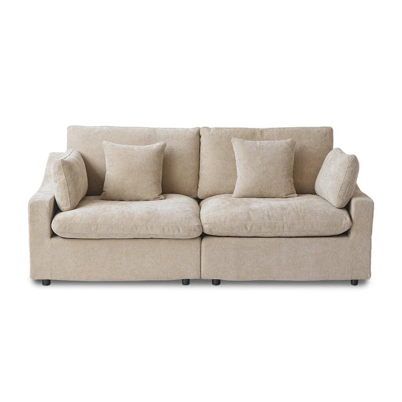 Canapés modulaires sectionnels, Canapés profonds minimalistes et confortables en duvet pour bureau et appartement