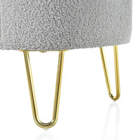 Banc de rangement ovale pour salon, chambre à coucher, pied de lit