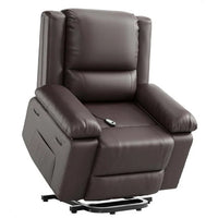Fauteuil releveur électrique en cuir avec chaleur & massage