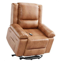 Fauteuil releveur électrique en cuir avec chaleur & massage