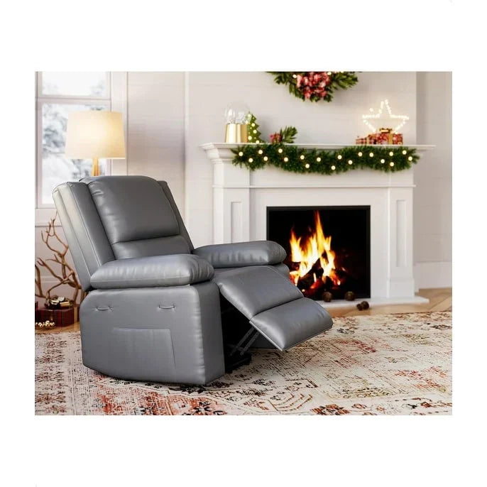 Fauteuil releveur électrique en cuir avec chaleur & massage