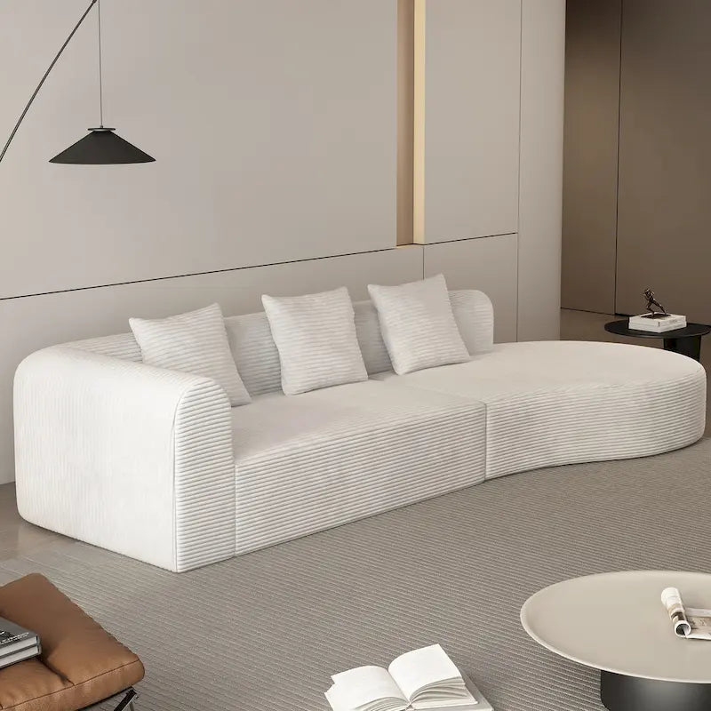 123.2 Sofa Sectionnel 4 Places Cloud en Velours Côtelé