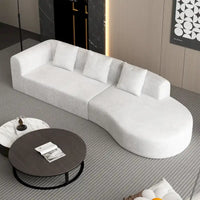 123.2 Sofa Sectionnel 4 Places Cloud en Velours Côtelé