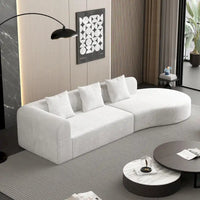 123.2 Sofa Sectionnel 4 Places Cloud en Velours Côtelé