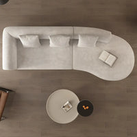 123.2 Sofa Sectionnel 4 Places Cloud en Velours Côtelé