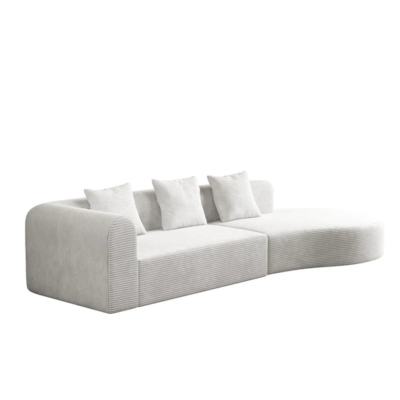 123.2 Sofa Sectionnel 4 Places Cloud en Velours Côtelé