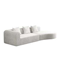 123.2 Sofa Sectionnel 4 Places Cloud en Velours Côtelé
