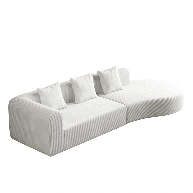 123.2 Sofa Sectionnel 4 Places Cloud en Velours Côtelé