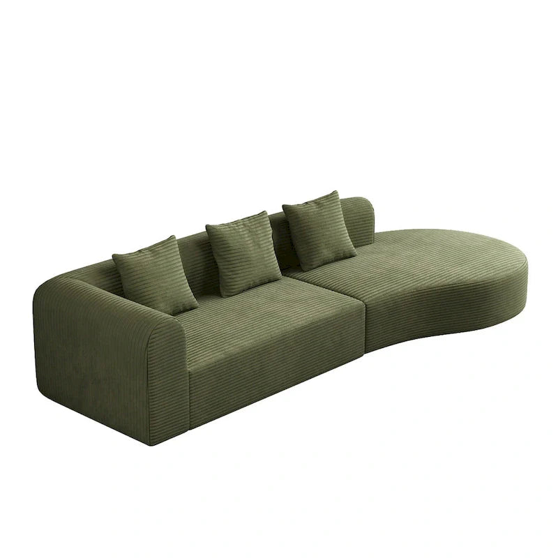 123.2 Sofa Sectionnel 4 Places Cloud en Velours Côtelé