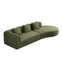 123.2 Sofa Sectionnel 4 Places Cloud en Velours Côtelé