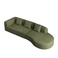 123.2 Sofa Sectionnel 4 Places Cloud en Velours Côtelé