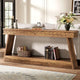 Console extra-longue 70.8 pouces avec étagère de rangement, table d'entrée 2 niveaux style ferme - 70.87 L x 11.81 L x 31.5 H
