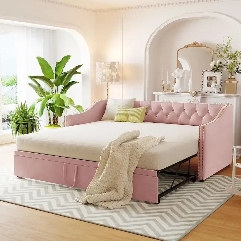 Lit de repos moderne pour une personne avec lit gigogne relevable