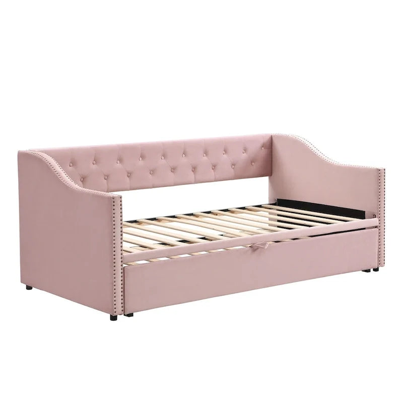 Lit de repos moderne pour une personne avec lit gigogne relevable