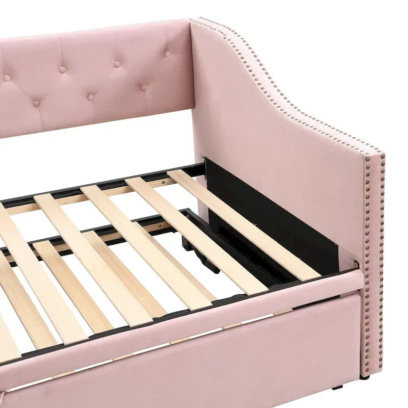 Lit de repos moderne pour une personne avec lit gigogne relevable