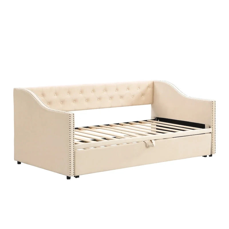 Lit de repos moderne pour une personne avec lit gigogne relevable