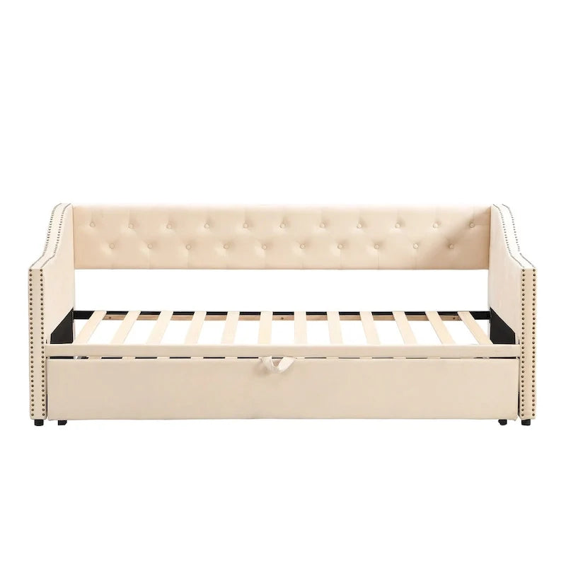 Lit de repos moderne pour une personne avec lit gigogne relevable
