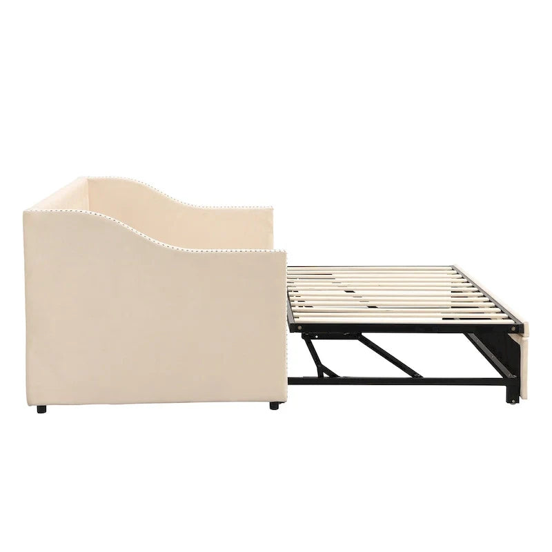 Lit de repos moderne pour une personne avec lit gigogne relevable