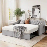 Lit de repos moderne pour une personne avec lit gigogne relevable