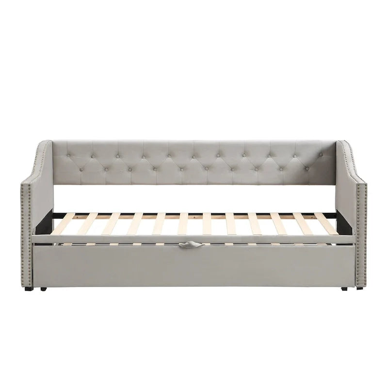 Lit de repos moderne pour une personne avec lit gigogne relevable