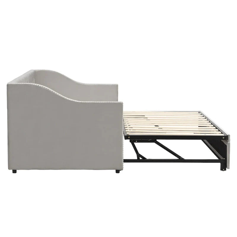 Lit de repos moderne pour une personne avec lit gigogne relevable