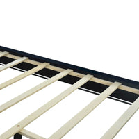 Lit plateforme rembourré Queen Size avec tête de lit capitonnée et cadre en fil métallique