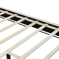 Lit plateforme rembourré Queen Size avec tête de lit capitonnée et cadre en fil métallique