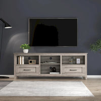 Meuble TV de 70 po avec tiroirs et rangement pour téléviseurs jusqu'à 60 po