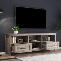 Meuble TV de 70 po avec tiroirs et rangement pour téléviseurs jusqu'à 60 po